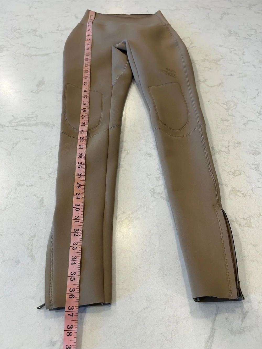 NWT SKIMS Sport Swim Sleek High-Waist Wetsuit Scuba Pants in Taupe